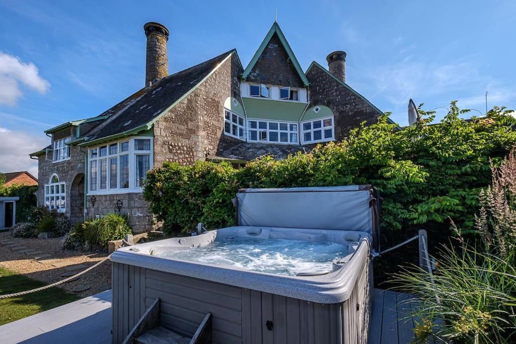 エクスマウス The Beach House-Devon- On The Beach- Sleeps 20ヴィラ エクステリア 写真